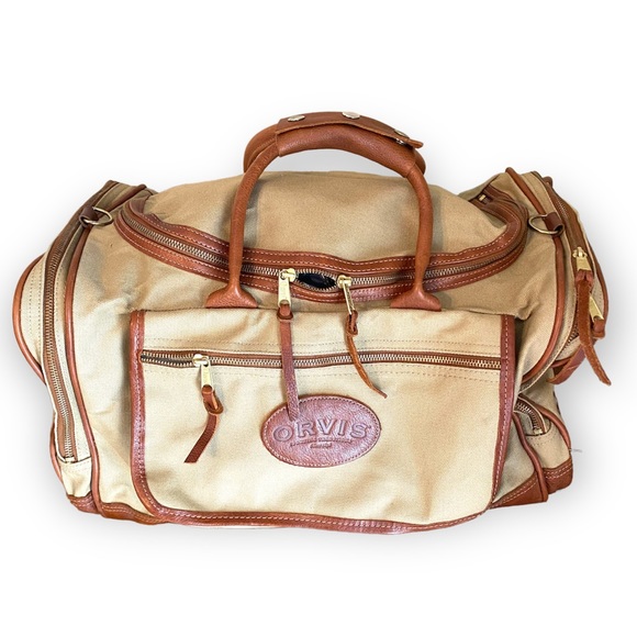 Orvis Bags Orvis Classic Battenkill Duffel Bag In Tan Canvas And